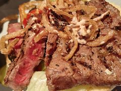 炙烤熟成肉眼牛排汉堡-bluefrog蓝蛙(悠唐购物中心店)