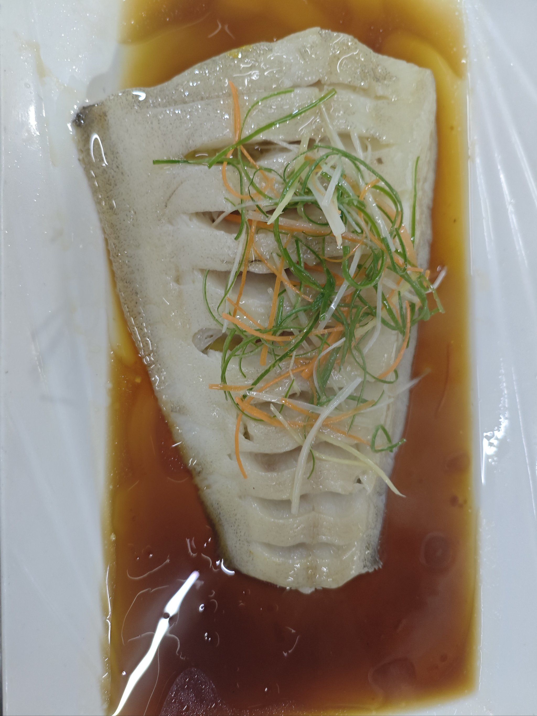 绿苑美食清蒸大鲽鱼,味道鲜美!