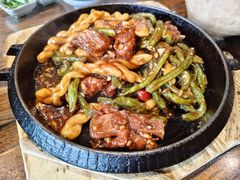 扁豆排骨焖卷子-百花人家(门城水岸店)