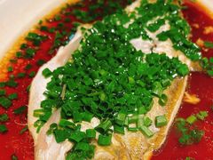 葱油钱江翘嘴鱼-老头儿油爆虾(金鹰世界店)