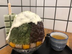 抹茶生乳かき氷-WONDER ICE 萬得冰田(建設路总店)