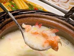 贝柱鲜虾粥-潮三爷砂锅焗海鲜·生腌·海鲜粥(朝晖店)