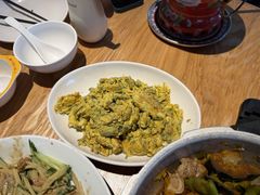 刺嫰芽煎土鸡蛋-关东小磨东北菜(上海长风大悦城店)