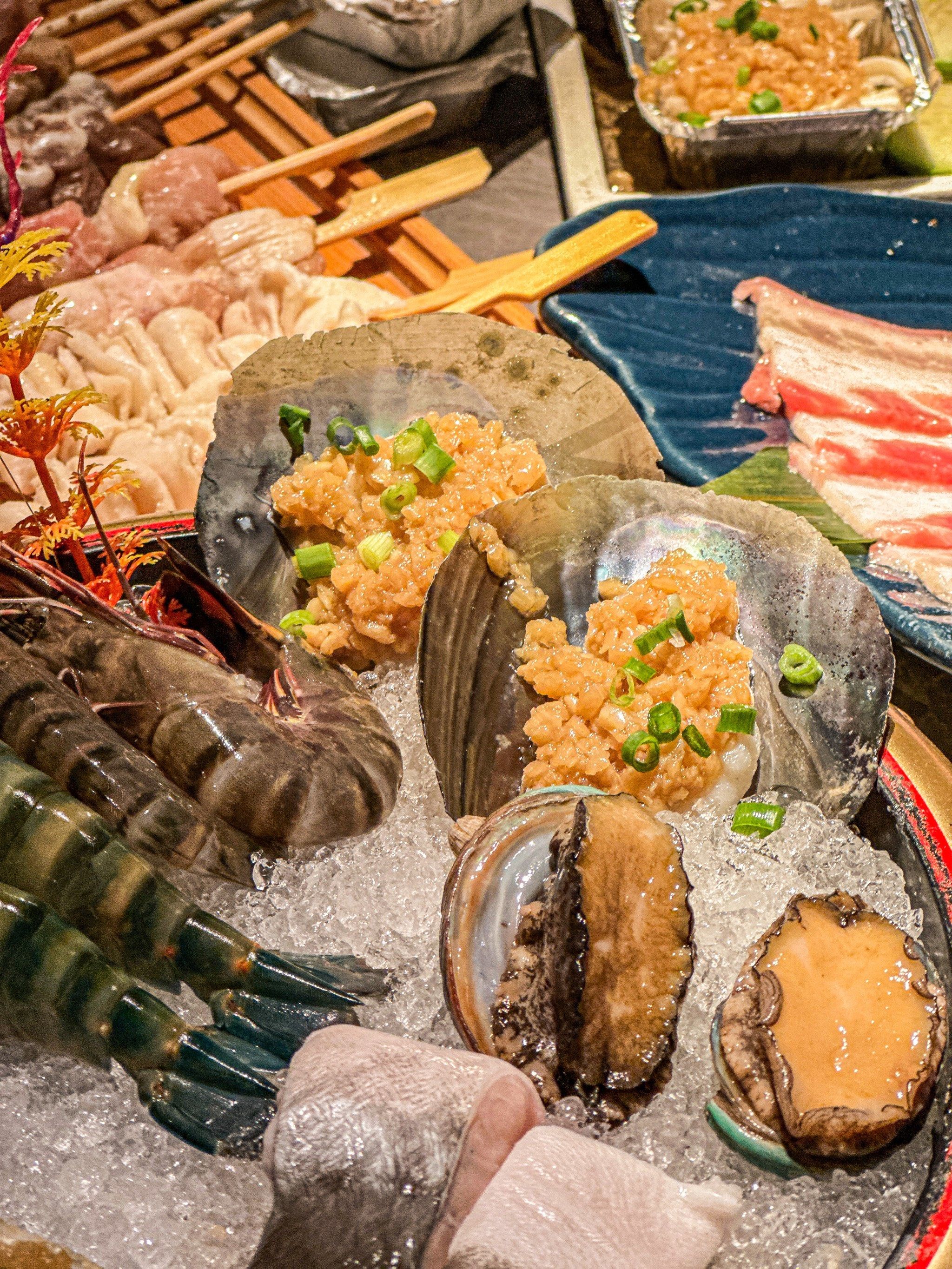 一张毛爷爷出头 海鲜牛肉放开吃?