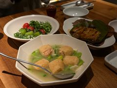 青蚕豆煮豆腐包酿黑虎虾-元古雲境(太古里店)