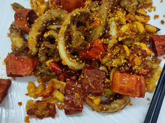 脆椒辣鱿鱼-兴国苑酒店