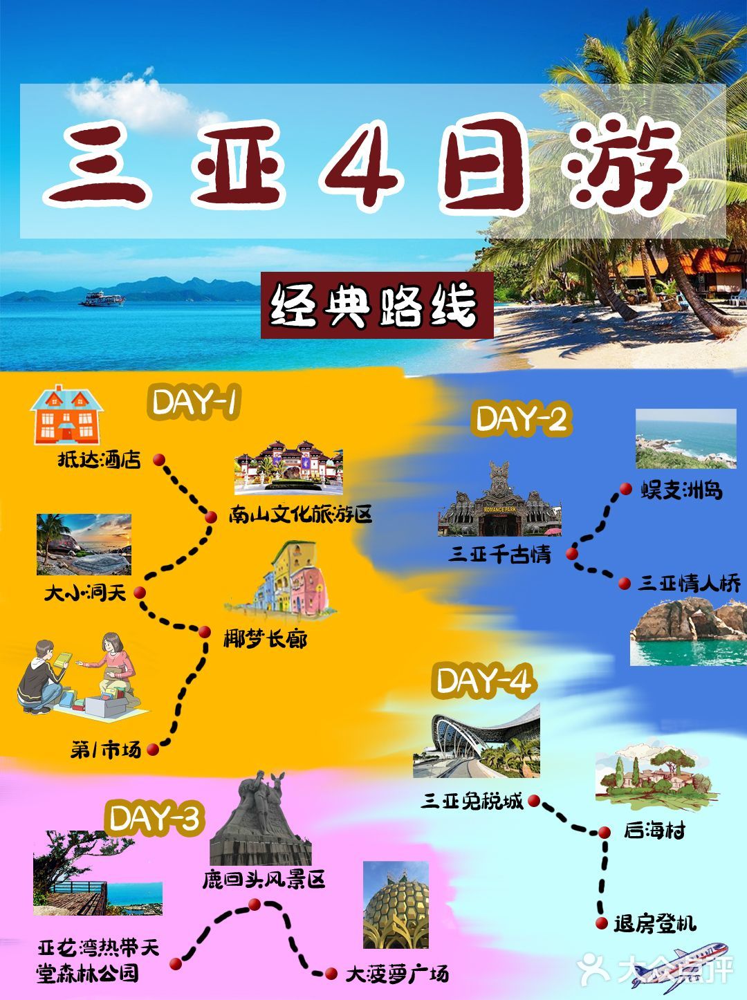 4天3晚详细三亚旅游攻略|景点美食交通指南