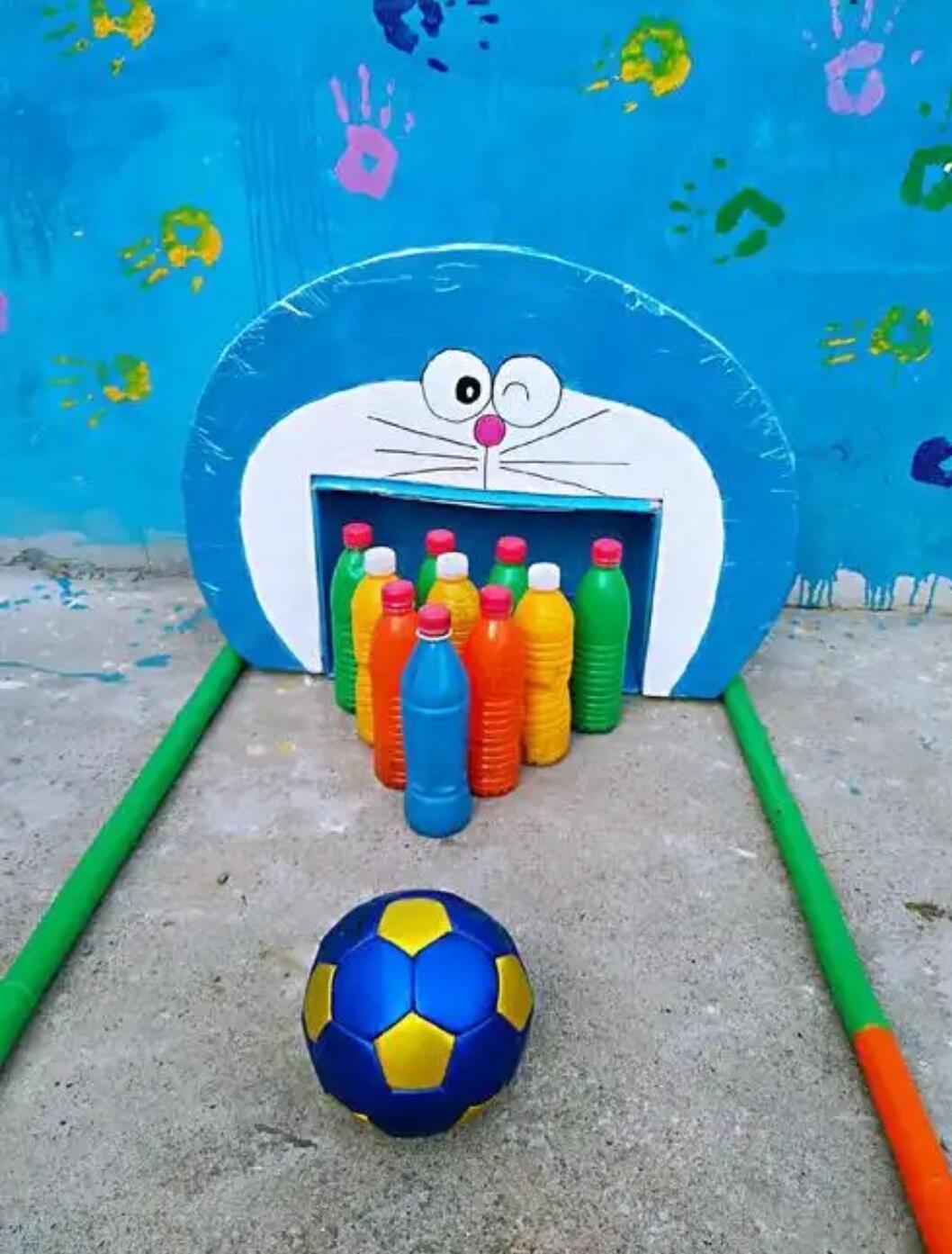 幼儿园自制玩教具保龄球体育室内户外游戏