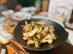 干锅花菜-老头儿油爆虾(金鹰世界店)