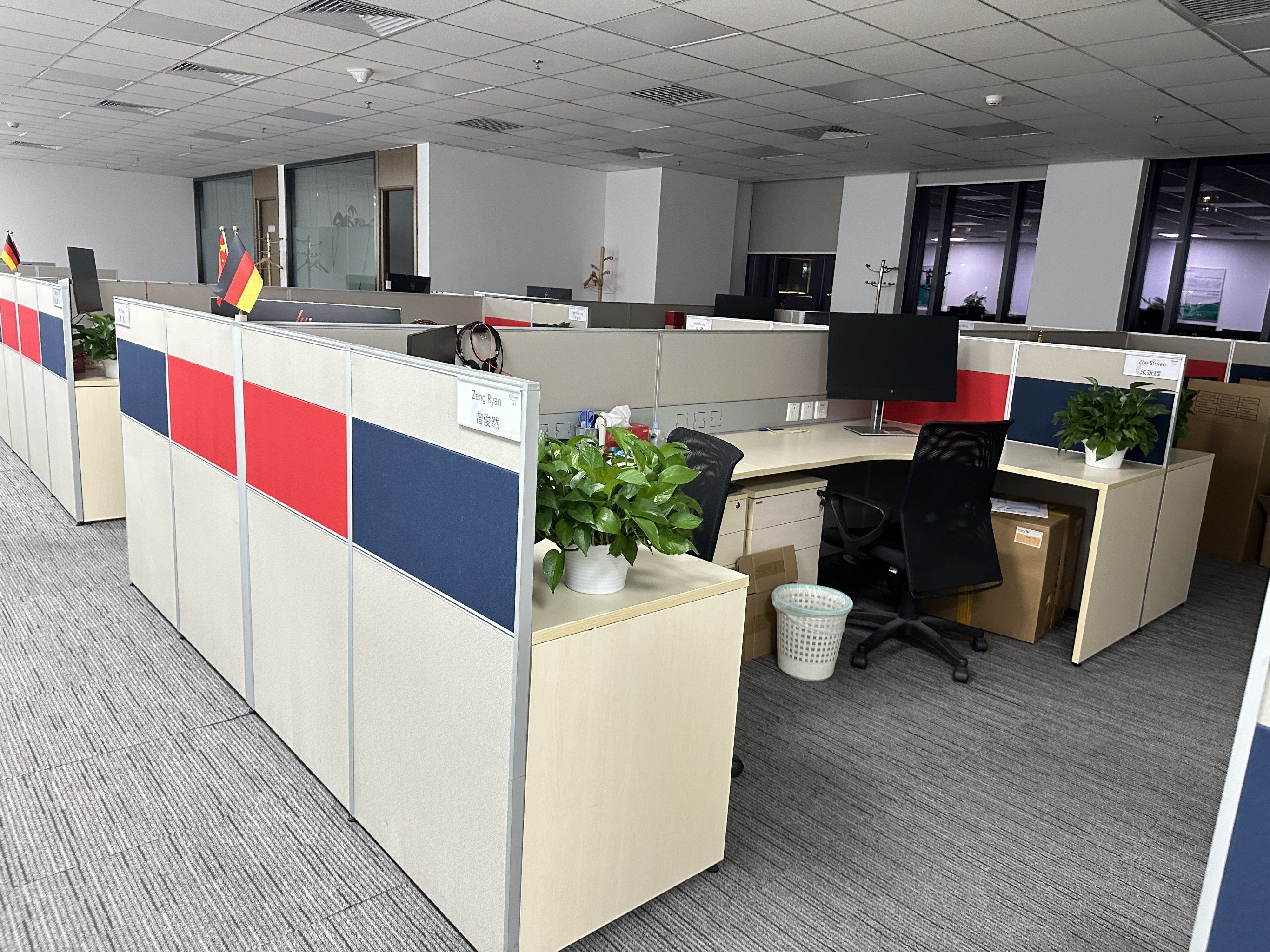 二手转角工位屏风工位办公桌