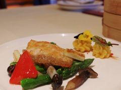 野菌翡翠煎斑球-利苑酒家(金宝店)