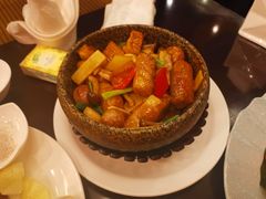 石锅豆腐什菌烧银鳕鱼-北京宝辰饭店·聚彩轩中餐厅