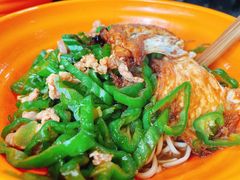 青椒肉丝干子炒面-五村饭店