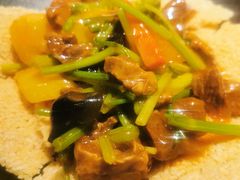 一个锅巴和时蔬-薇酌饮·陕西菜(南门外店)