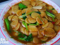 炒豆饼-小鱼锅贴明光土菜