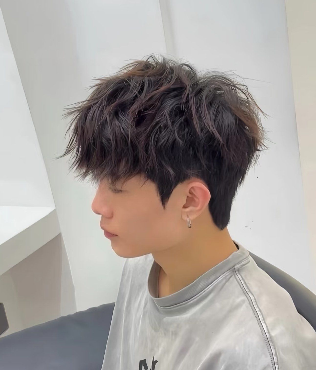 国潮男士烫发之束状纹理烫