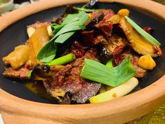 柴火腊肉炒猪血丸子-望湘园·湖南菜(宏伊店)