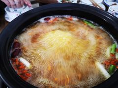 虫草花养生锅底-强记清汤黄牛肉·刀叉牛肉火锅(个旧店)