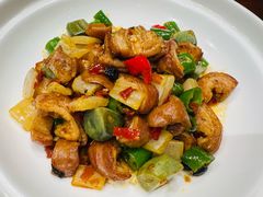 辣椒炒肥肠-喜鼎海胆水饺(东港店)