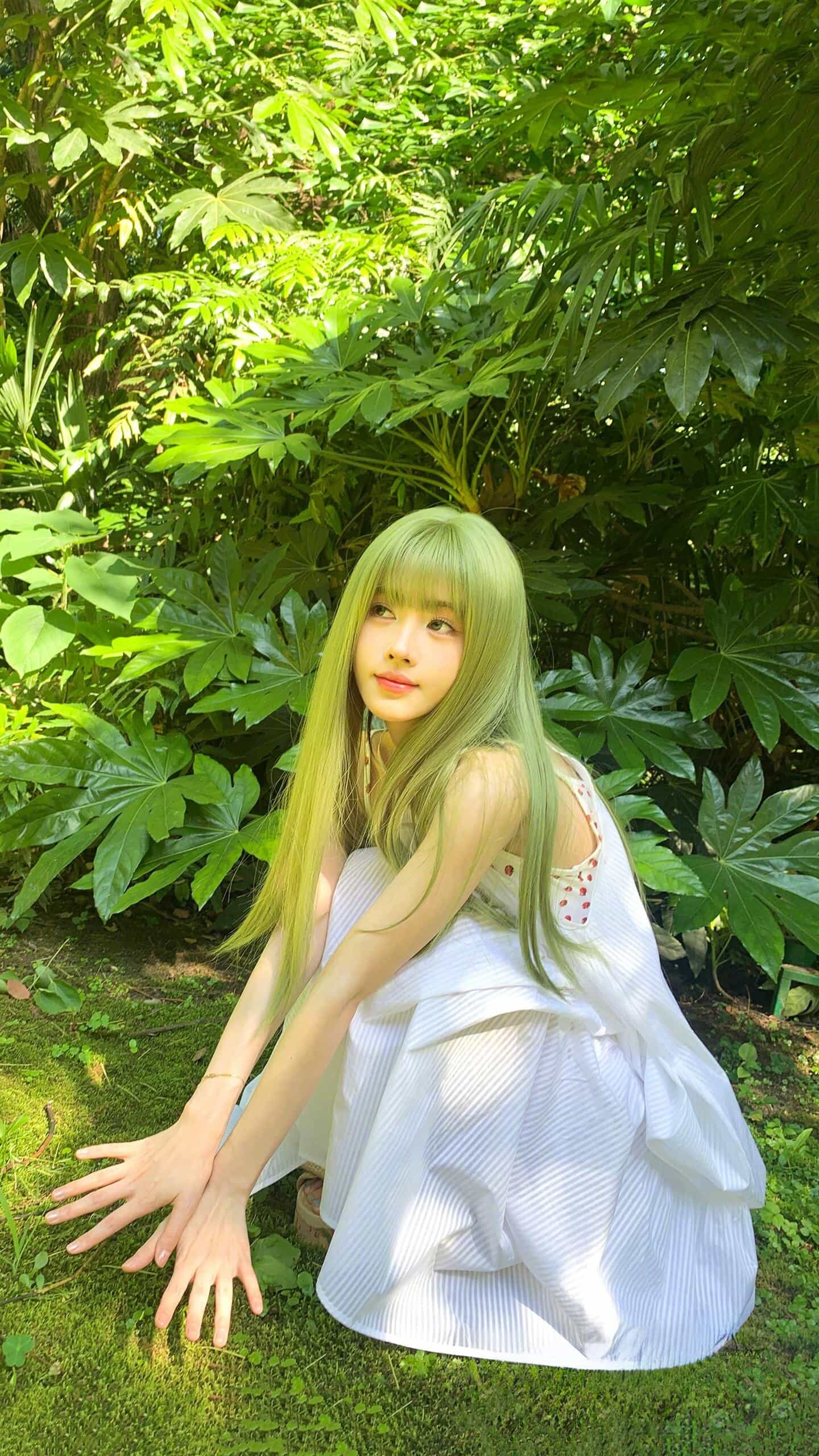 第一次看抹茶色的染发,贴近自然而且很潮