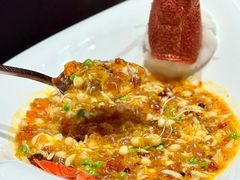 南非红龙蟹粉芽米桃胶-新光酒家·河豚·海鲜·蟹料理(浦东店)