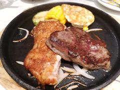 铁板黑椒牛排拼鸡排-卡朋西餐(较场西路店)