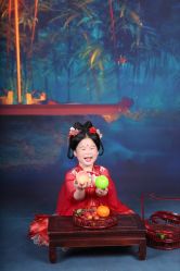 -后宫·古装汉服京剧儿童亲子全家福摄影