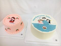 小男孩手绘动物奶油蛋糕-艾加柒克蛋糕茶歇甜品台(春熙路店)