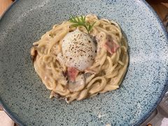 温泉蛋培根蘑菇意面-Artisan匠匠(中央大街店)