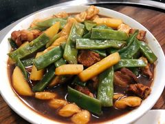 扁豆焖卷子-北京龙庆四季香农家饭庄·灶台鱼·碳烤虹鳟鱼(龙庆峡店)