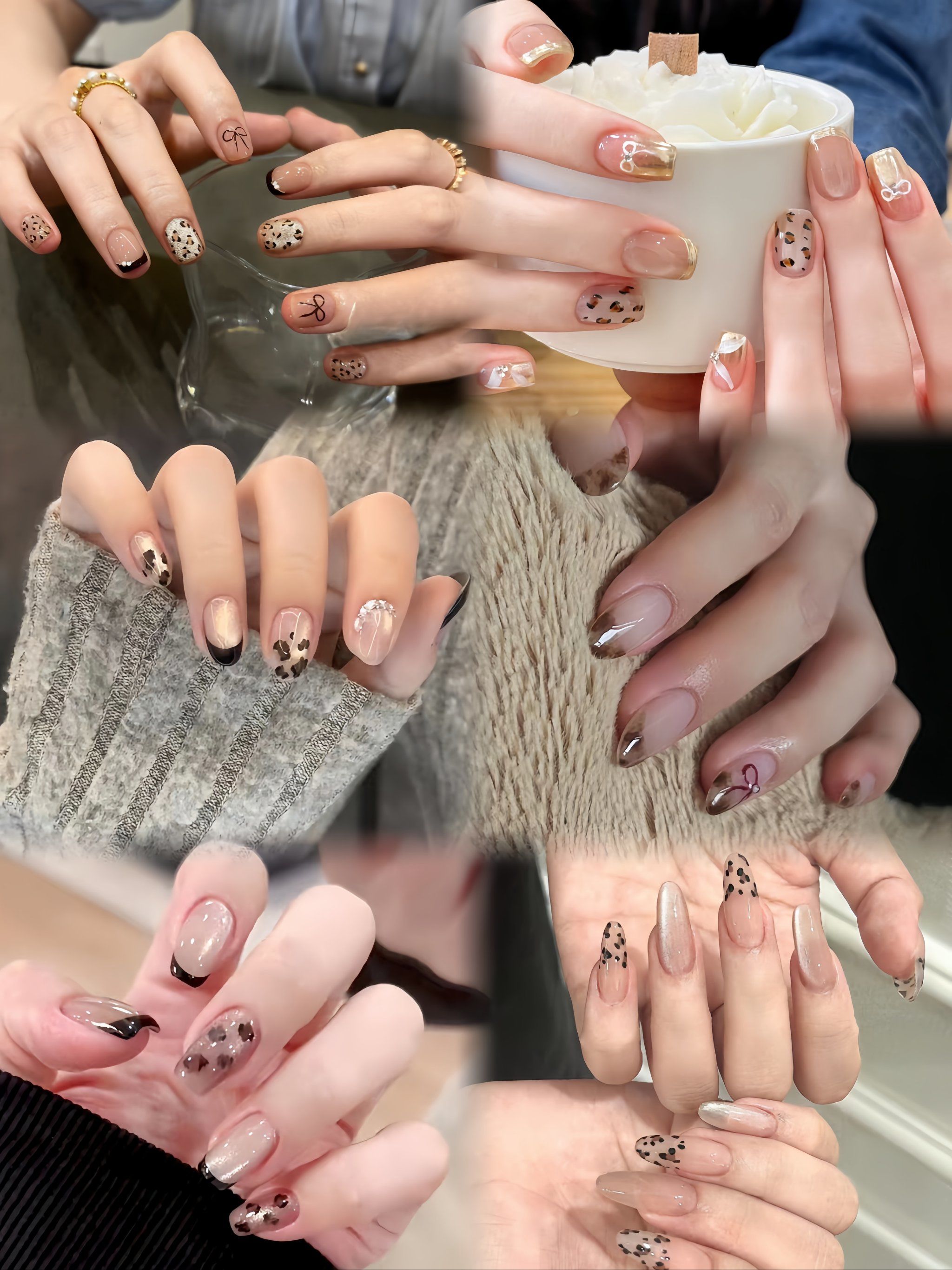 豹纹美甲,可甜可盐