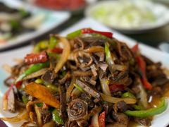 -陕北农家小吃风干羊肉剁荞面