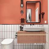 浴室柜和浴室镜就选了一款比较简单,体积 也比较小的