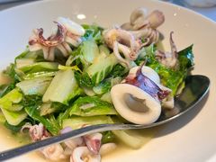 笔管鱼小白菜-开海·红岛海鲜虾水饺(石老人店)