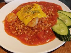 芝士虾丸子番茄肉酱mala面-泰盏鬼·颓废冬阴(陈家祠扬韬店)