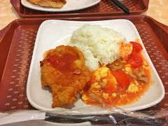 黑椒鸡扒番茄蛋饭-都城快餐(中山三店)