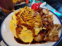芝士滑蛋鸡扒饭-港爺茶檔·茶餐厅(东晓南路店)
