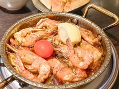 橄榄油蒜香煎虾-庐灶江南·江南菜·四合院Bistro(东直门·华侨夜泊君亭店)