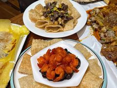 -东来菜馆•手抓海鲜家常菜•海鲜锅贴(鸽子窝店)