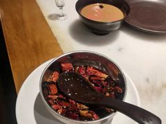 现炸辣椒油-京门老爆三·铜锅涮肉 爆肚(望京店)