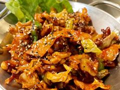 鱿鱼炒五花肉-富乐满韩国正宗炸鸡韩国料理(虹泉路店)