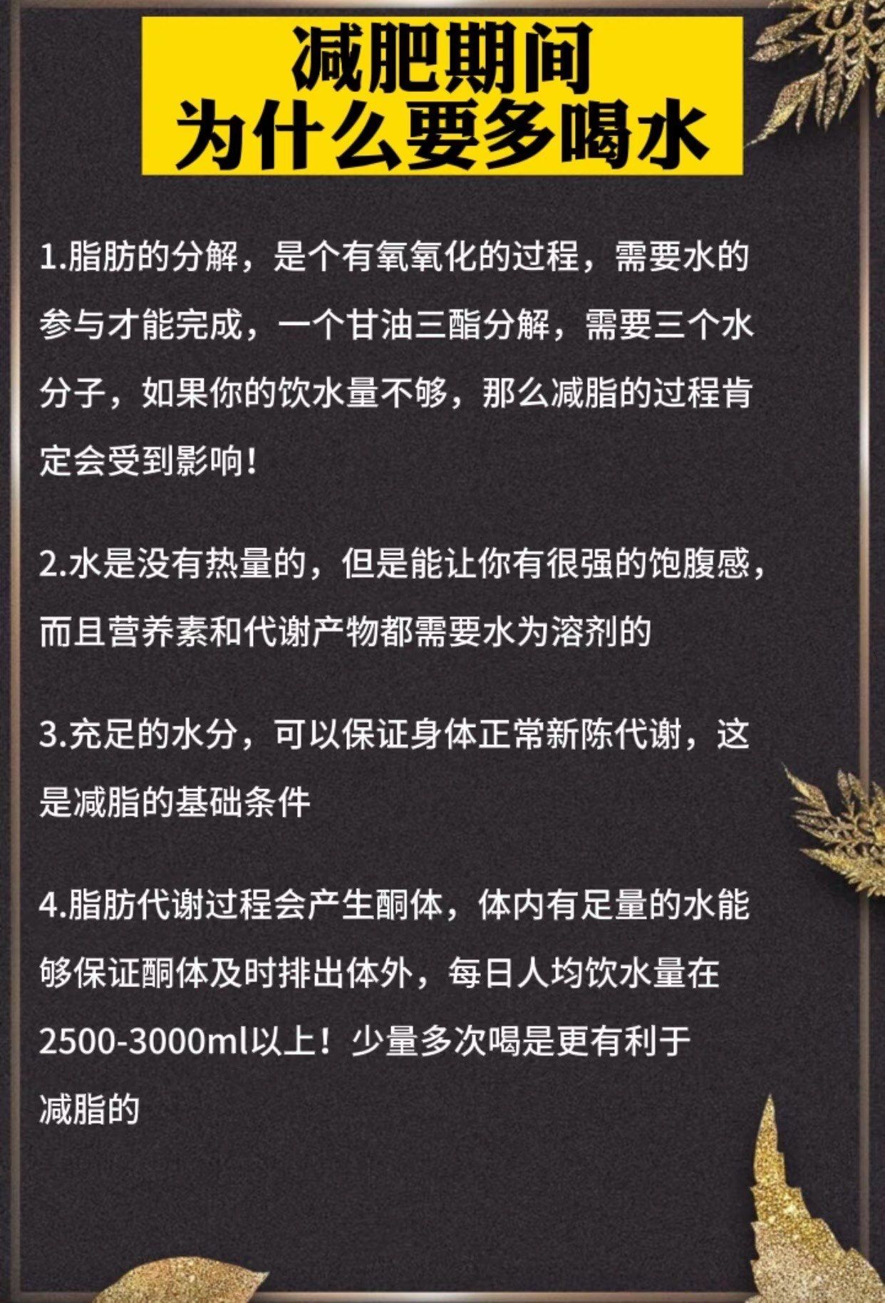 减肥为什么要多喝水