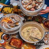 沈阳冬天全靠热fufu蒸汽海鲜喝糯米粥续命!!!真N刷吃不够