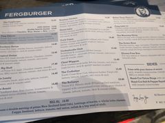 菜单-Fergburger(皇后镇店)