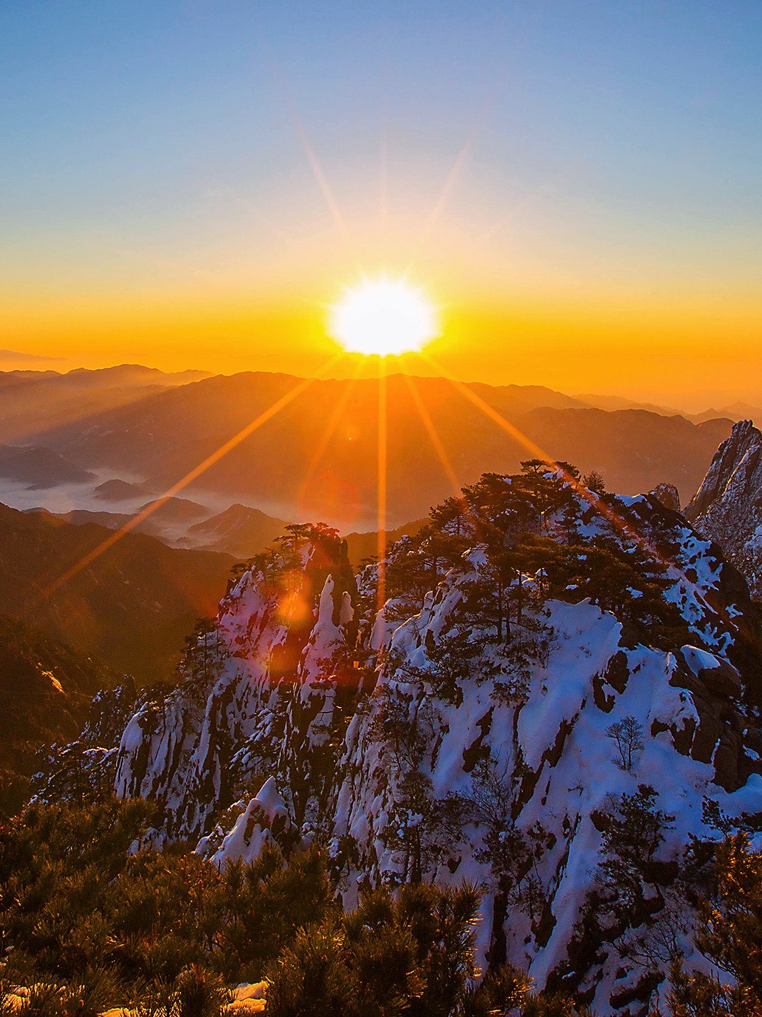 黄山日出