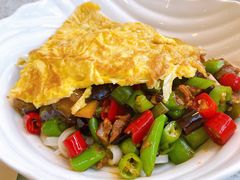 茄子肉丁小公鸡双拼拌面-文三里屯面馆(三里屯店)
