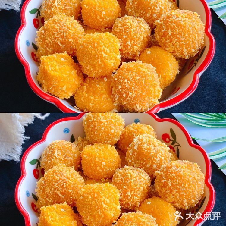 ️零失败️外酥里糯,一口就爆浆的奶香南瓜球️