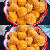 ️零失败️外酥里糯，一口就爆浆的奶香南瓜球️