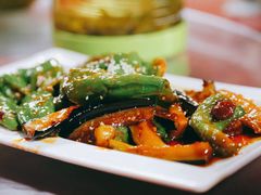 虎皮辣子烧茄子-马白开来特色羊排揪片子  (总店)