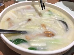 奶汤海鲜蒲菜-渔家灯火(明湖店)